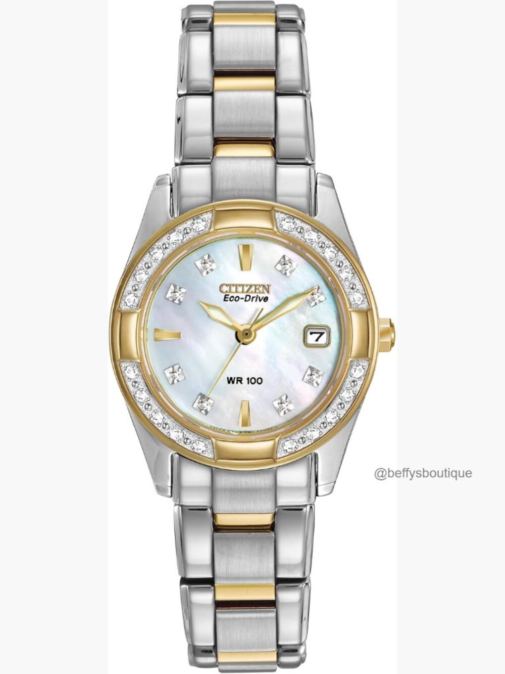 Eco-Drive Classic Diamond Watch Two-Tone Stainless Steel